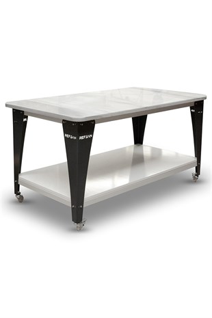 MARBLE TABLE WITH SHELF